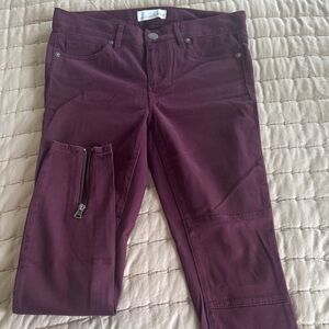NWOT LOFT Women's Ankle & Cropped Jeans in Burgundy